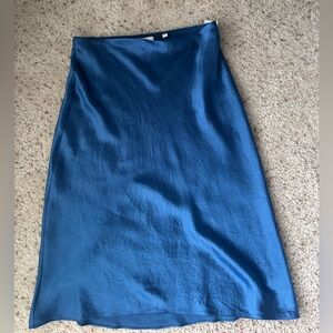 Vince Satin Skirt - blue
